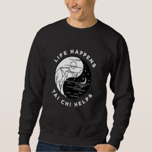 Sudadera La vida vintage de tai chi pasa en tai chi ayuda d