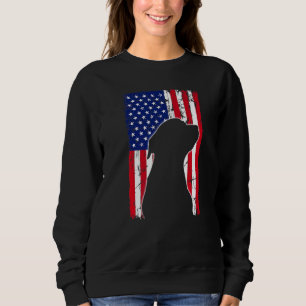Sudadera La vieja bandera estadounidense rottweiler Dog Dad