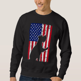 Sudadera La vieja bandera estadounidense Schnauzer Dog Dad 