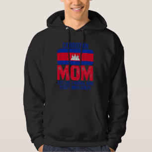Sudadera La vieja mamá camboyana: Diseño de bandera de Camb