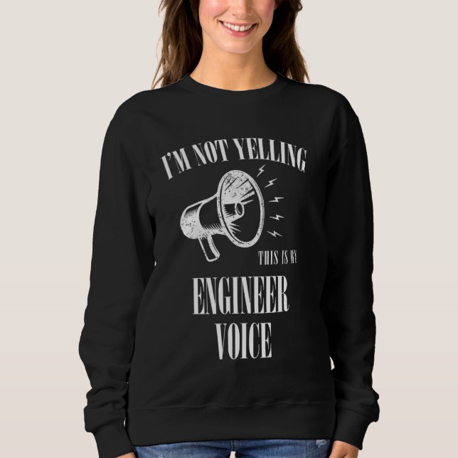 Sudadera La voz ingeniera no grita graciosa (Anverso)