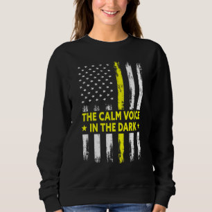 Sudadera La Voz Tranquila En La Bandera Americana Oscura