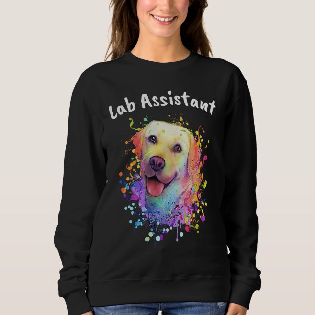 Sudadera Lab Assistant Labrador Retriever  Dog Breed Humor  (Anverso)