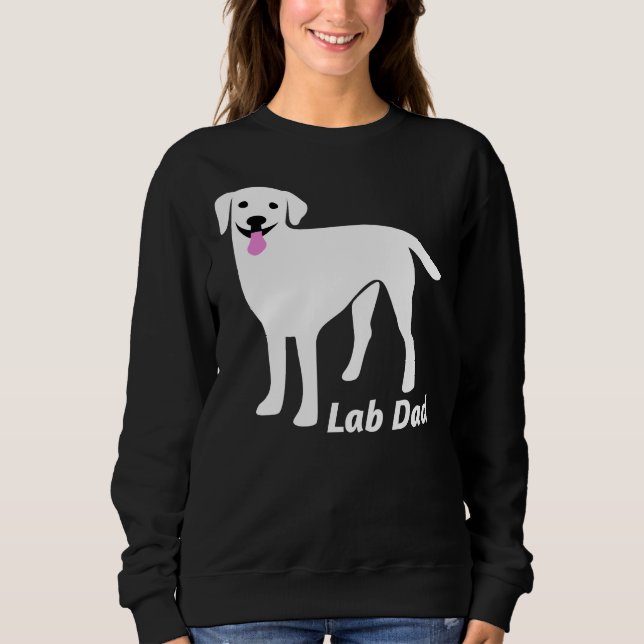 Sudadera Lab Dad Cute White Labrador Retriever (Anverso)