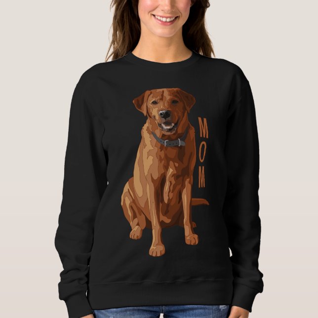 Sudadera Lab Mom Fox Red Labrador Recuperador Perro (Anverso)