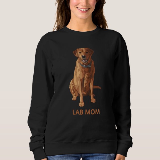 Sudadera Lab Mom Fox Red Labrador Recuperador Perro Lover (Anverso)