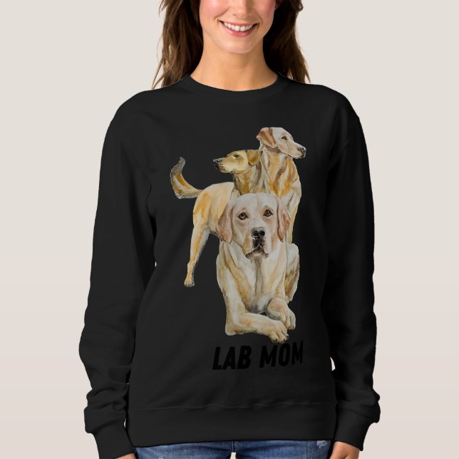 Sudadera Lab Mom Labrador Retriever Dog Silhouette (Anverso)