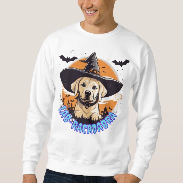 Sudadera Lab-racadabra Halloween Tema Labrador Puppy (Anverso)