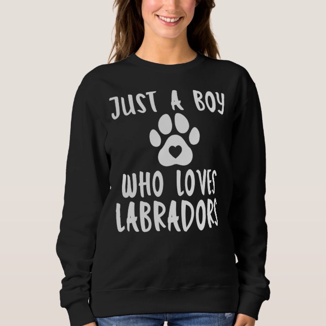 Sudadera Lab Retriever Only A Boy Que Ama A Los Labradors (Anverso)
