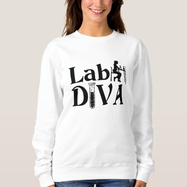 Sudadera Lab Tech Lab Diva Chemist Laboratory Technician (Anverso)