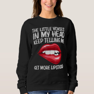 Sudadera Labial Para Mujeres Chicas Mordiendo Labios Rojos 