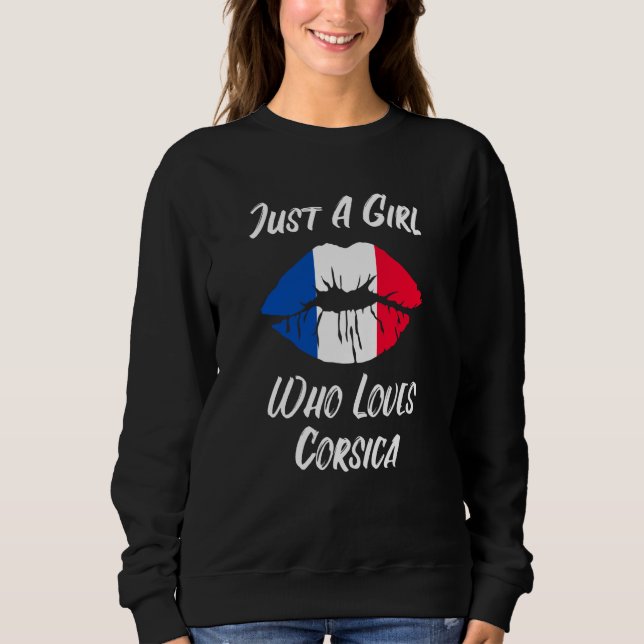 Sudadera Labios Boca Amor Bandera Francesa Córcega (Anverso)