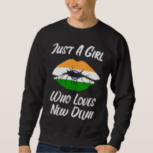 Sudadera Labios Boca Amor Bandera India Nueva Delhi