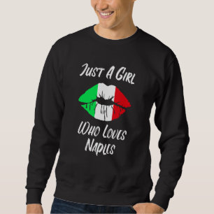 Sudadera Labios Boca Amor Bandera Italiana Nápoles