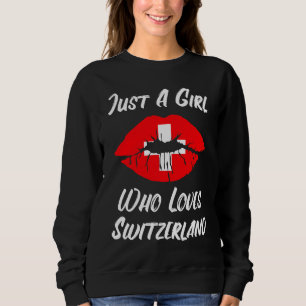 Sudadera Labios Boca Amor Bandera Suiza Suiza