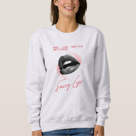 Sudadera labios calientes actitud más caliente