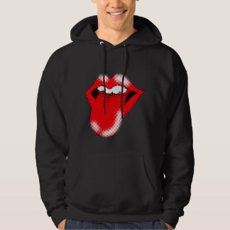 Sudadera Labios de arte pop y marionetas masculinas de leng