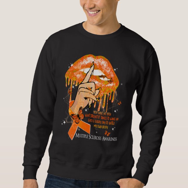Sudadera Labios Goteando Mariposas Mujeres Esclerosis Múlti (Anverso)