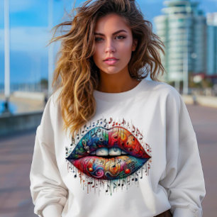Sudadera Labios musicales