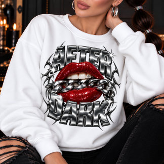 Sudadera Labios Rojos Después del Anochecer Cromo