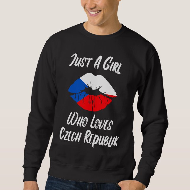 Sudadera Labios y Boca Aman Bandera Checa (Anverso)