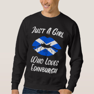 Sudadera Labios y Boca Aman Bandera Escocesa Edimburgo