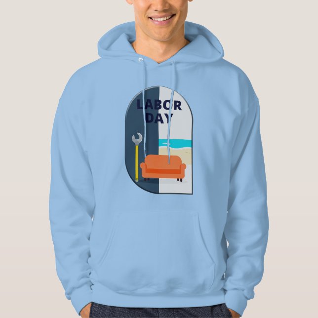 Sudadera Labor Day Minimal Worker Relax Design (Anverso)