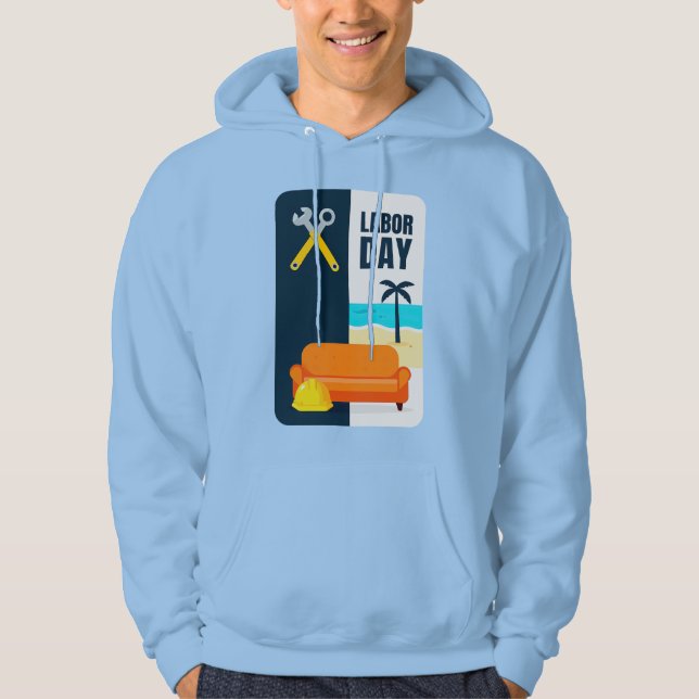 Sudadera Labor Day Work and Relax Illustration Shirt (Anverso)