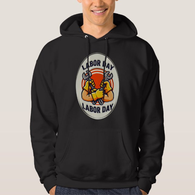 Sudadera Labor Day Worker Badge Tools Design (Anverso)
