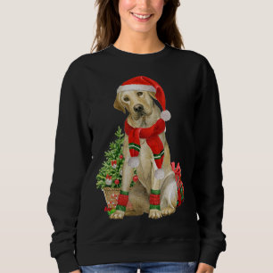 Sudadera Laboratorio Amarillo Labrador Árbol de Navidad Per