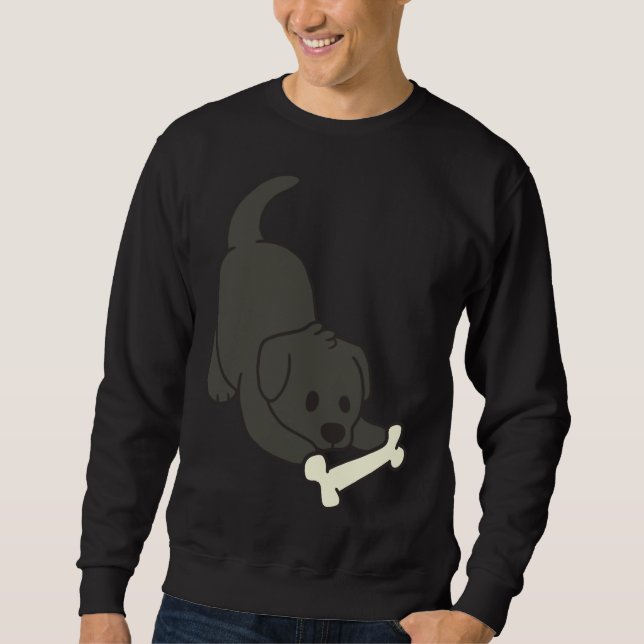 Sudadera Laboratorio negro con hueso (Anverso)