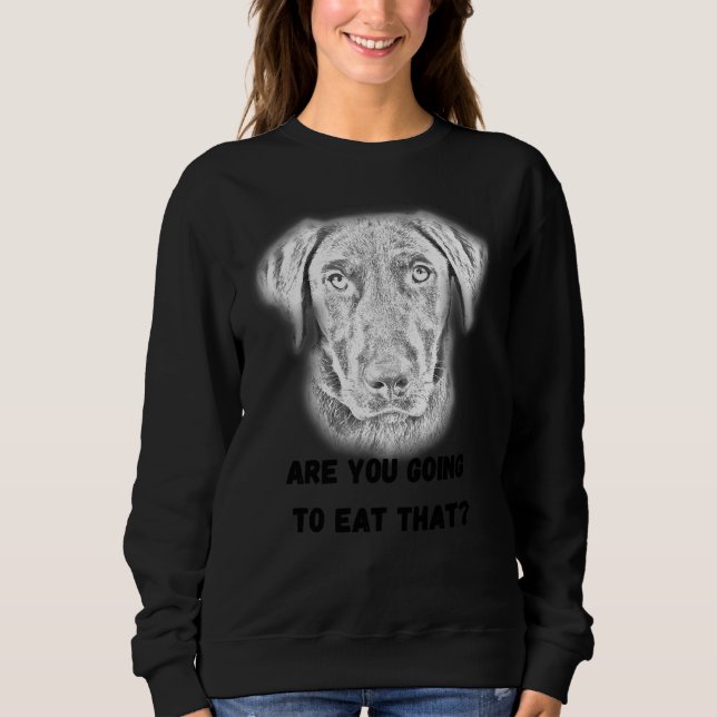 Sudadera Labrador activo hambriento (Anverso)