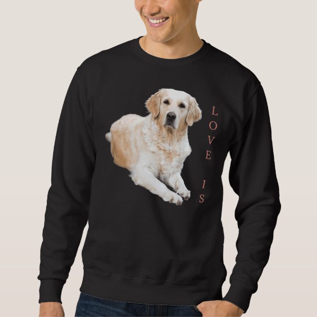 Sudadera Labrador blanco recuperador amor amarillo (Anverso)