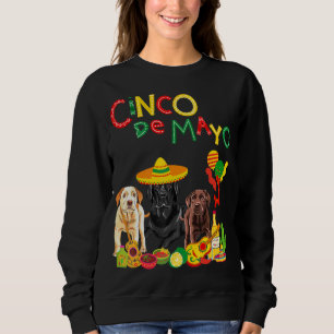 Sudadera Labrador Cinco De Mayo Chocolate Laboratorio Negro
