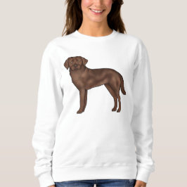 Sudadera Labrador de chocolate recuperador perro de caricat