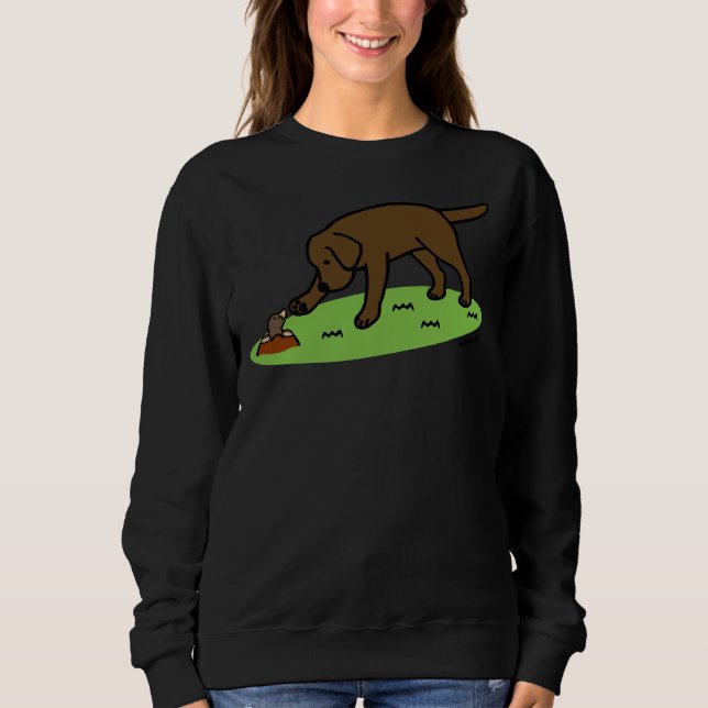 Sudadera Labrador De Chocolate Y Amigo Mole (Anverso)