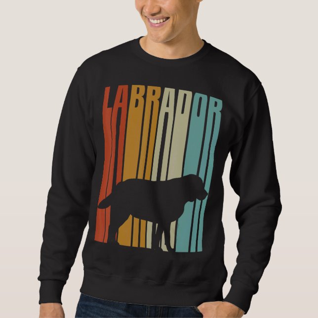 Sudadera Labrador de estilo retro 1970 (Anverso)