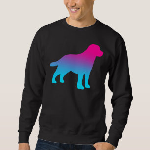 Sudadera Labrador De Ombre Rosa Y Azul