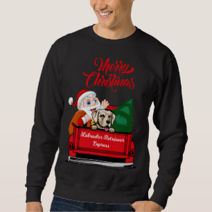 Sudadera Labrador de perro con Santa Claus en Red Tru