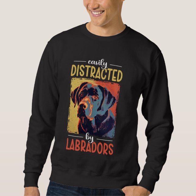 Sudadera Labrador de perro de laboratorio negro recupera a  (Anverso)