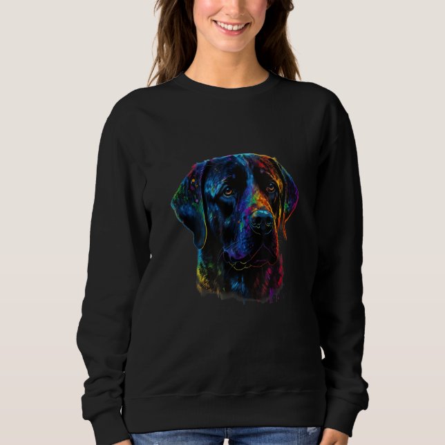 Sudadera Labrador Dog Lab Lover Splash Graffiti Art Pet_2 (Anverso)