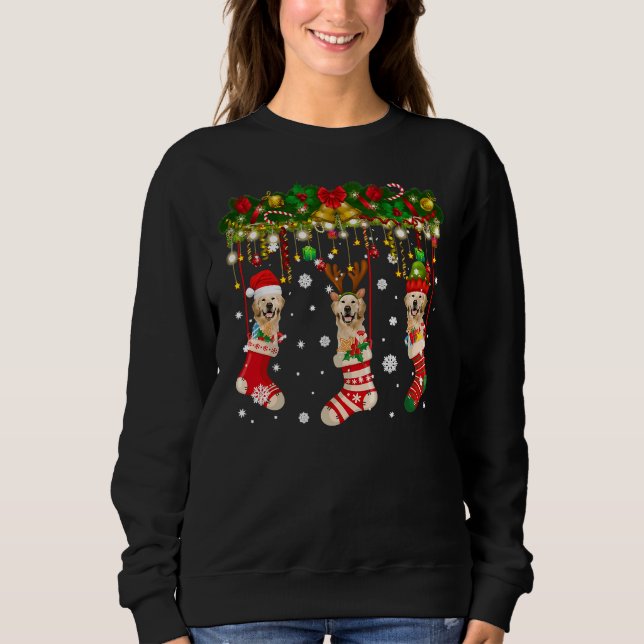 Sudadera Labrador en Santa Lucía de reno navideño (Anverso)