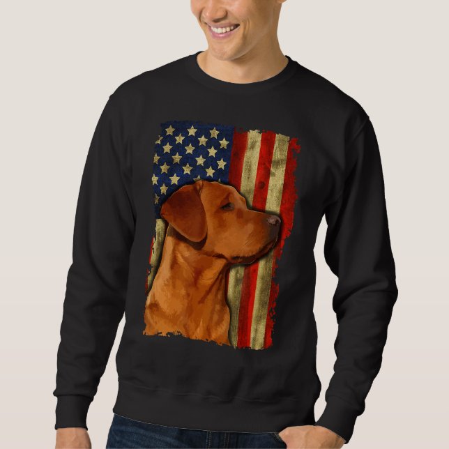 Sudadera Labrador Foxred Recuperar Bandera Uu Fox Red (Anverso)