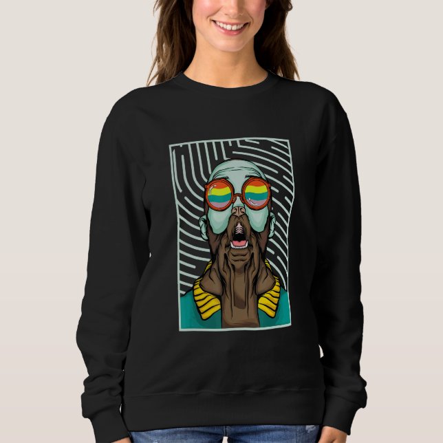 Sudadera Labrador I Hipster Recuperador Perro Aspecto Extra (Anverso)