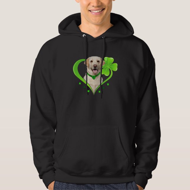 Sudadera Labrador In Shamrock Heart St Patricks Day  Dog (Anverso)