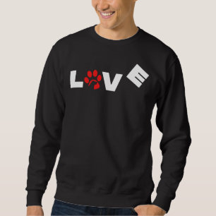 Sudadera Labrador Love Red Paw Silhouette