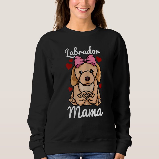 Sudadera Labrador Mama Finger Heart Dog Animal Con (Anverso)