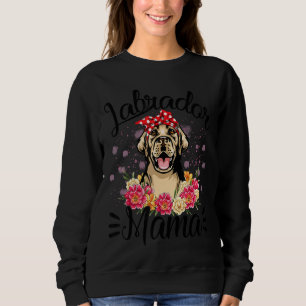 Sudadera Labrador Mama Florals Cute el Día de la Madre Perr