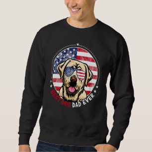 Sudadera Labrador Mejor Perro Padre Jamás Bandera Americana