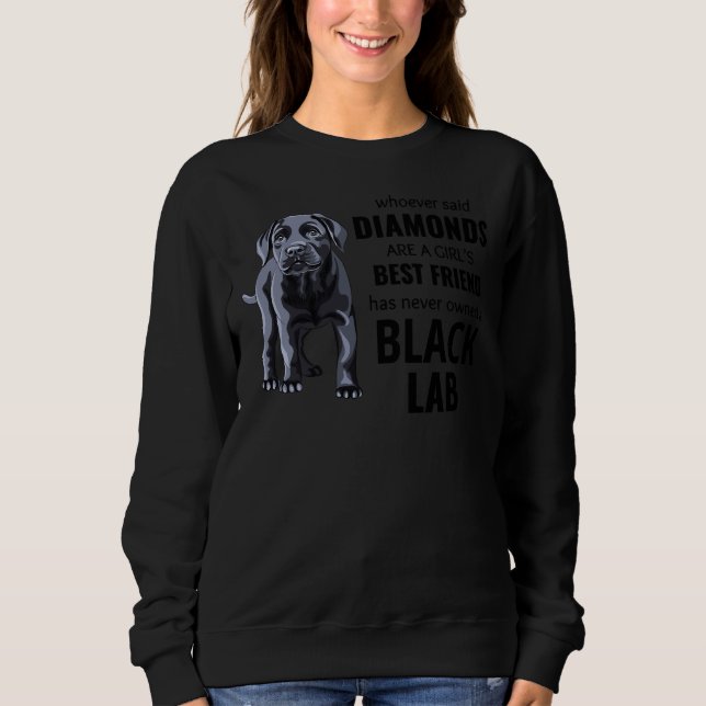 Sudadera Labrador negro recuperador de laboratorio de perro (Anverso)